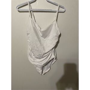Anne Cole Women’s 12 White One Piece Bathing Suit Swiwmear Slimming